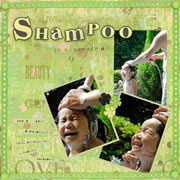 スクラップブッキングコンテスト特選作品「Shampoo in a garden」