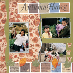 スクラップブッキングコンテスト特選作品「Autumn Harvest」